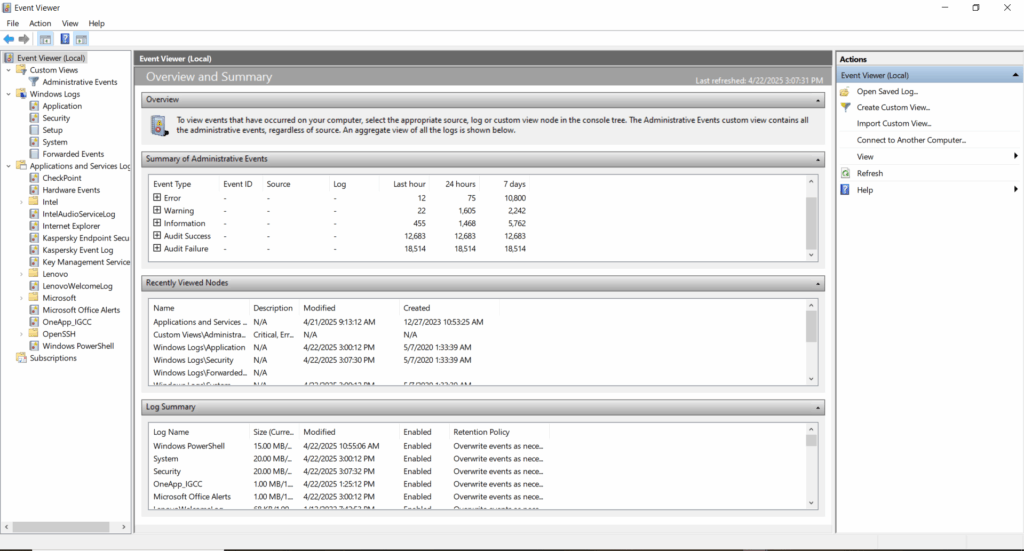 Windows Event Log